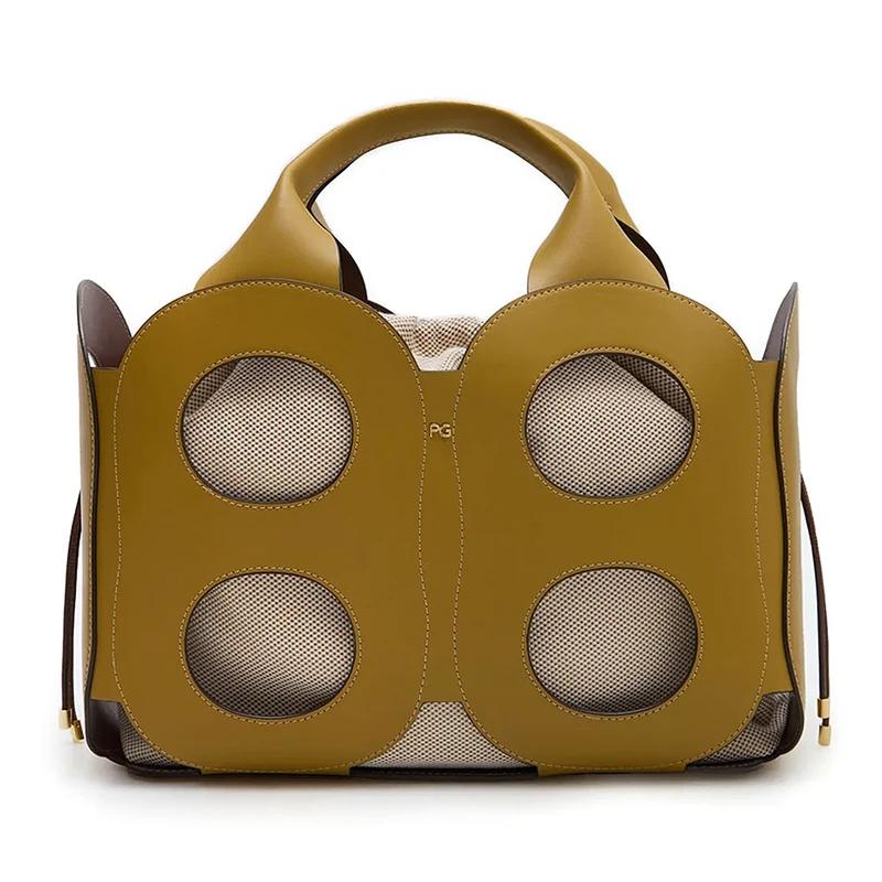 Sac à bandoulière PG pour femme en cuir grainé de qualité supérieure, sac fourre-tout élégant avec d
