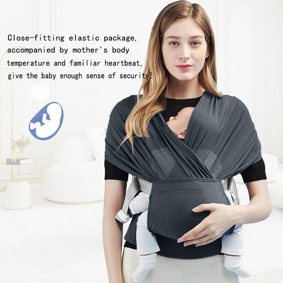 Écharpe réglable pour nouveau-né en maille d'air respirant avec siège hipseat confortable