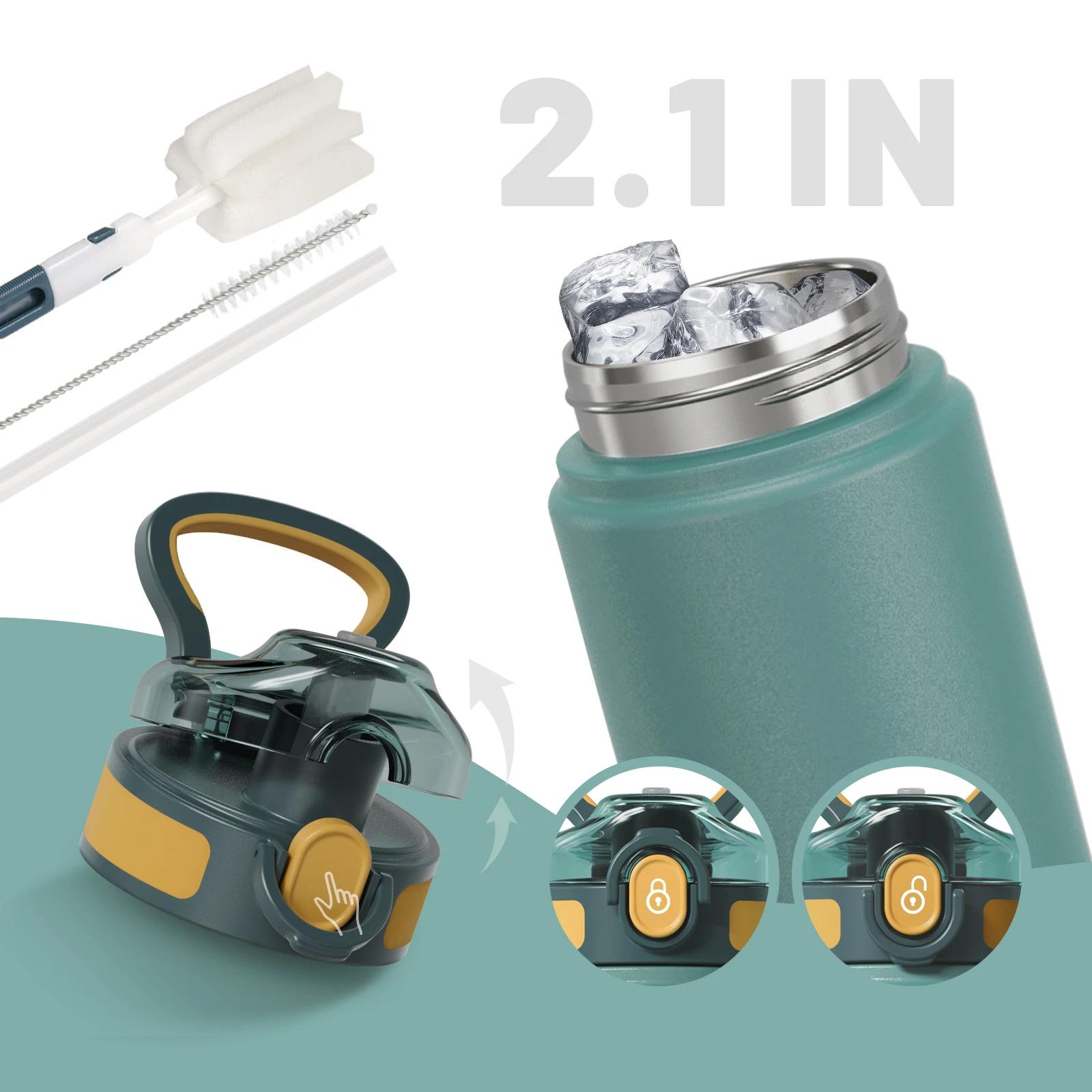 FEIJIAN bouteille Thermos avec paille 600ml 720ml tasse thermique en acier inoxydable flacon isolé p