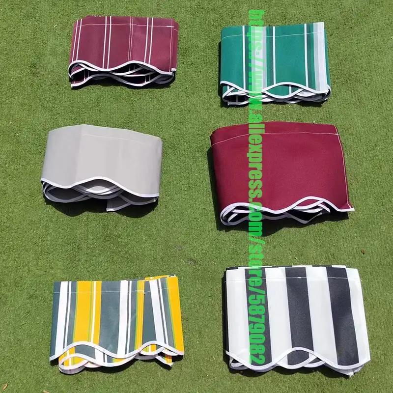 Auvent de Patio rétractable, fenêtres en tissu de remplacement, cantonnière ondulée, pare-soleil Dur