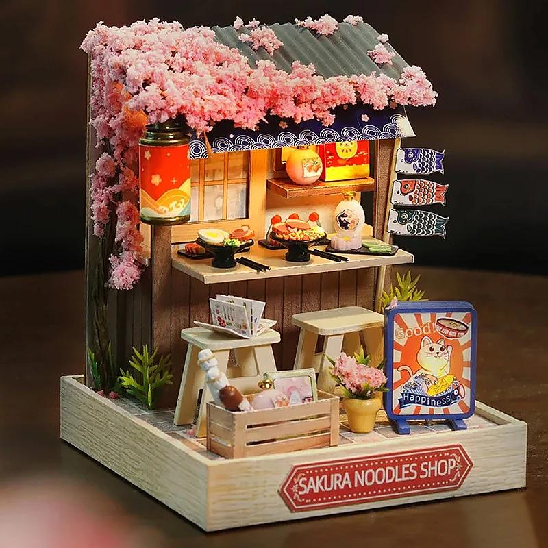 Mini maison de poupée, Kit de petite maison à monter soi-même, Puzzle 3D fait à la main, modèle d'as