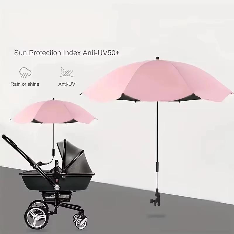 Parapluie poussette anti-UV universel - Protection solaire imperméable accessoire bébé