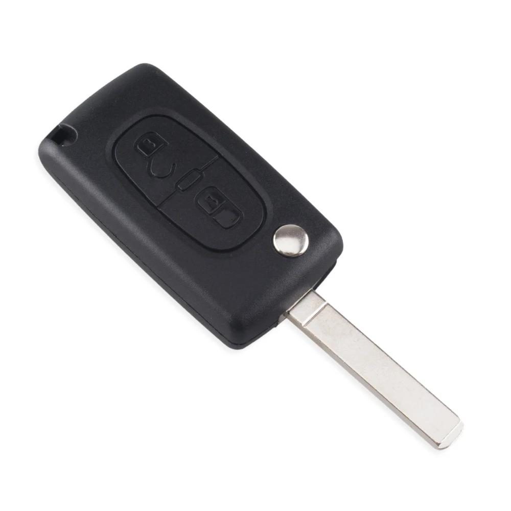 KEYYOU 10 pièces 2/3 boutons étui à clés de voiture pour Peugeot 207 307 308 407 607 807 pour citroë