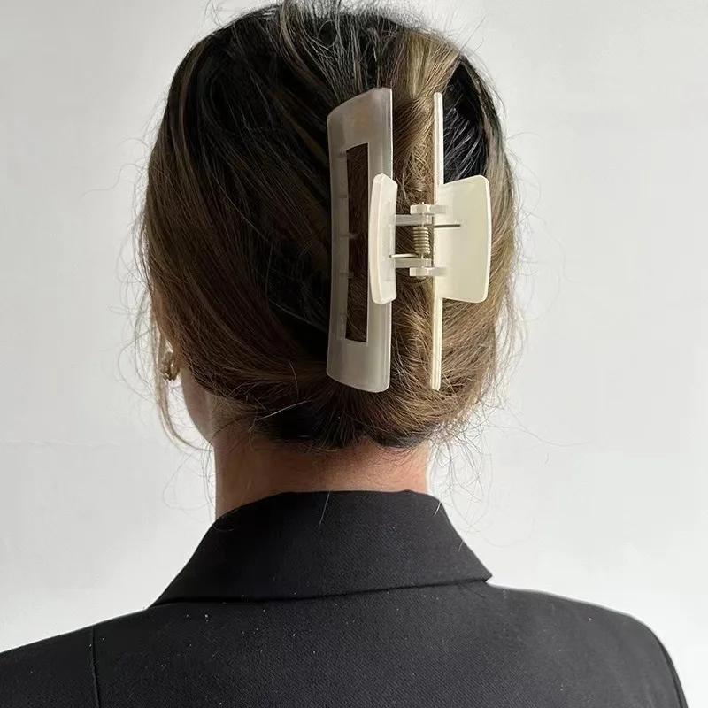Pinces à cheveux surdimensionnées de 13CM pour femmes, pince à requin géométrique, pinces à cheveux