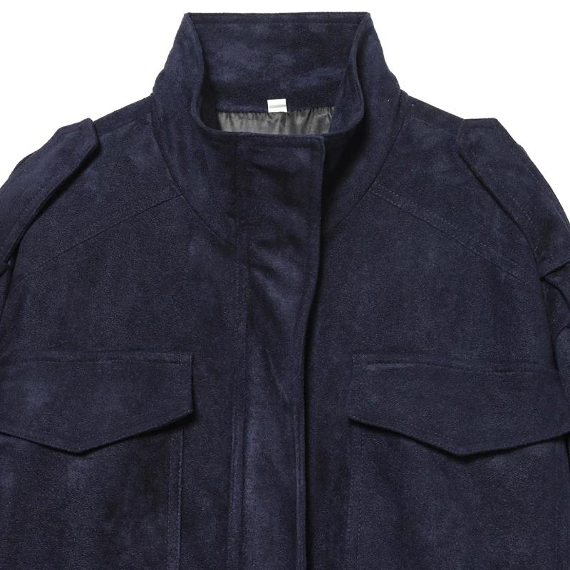 HXAO nouveauté veste en daim vestes pour femmes automne gris foncé kaki Bomber veste Chic fermeture