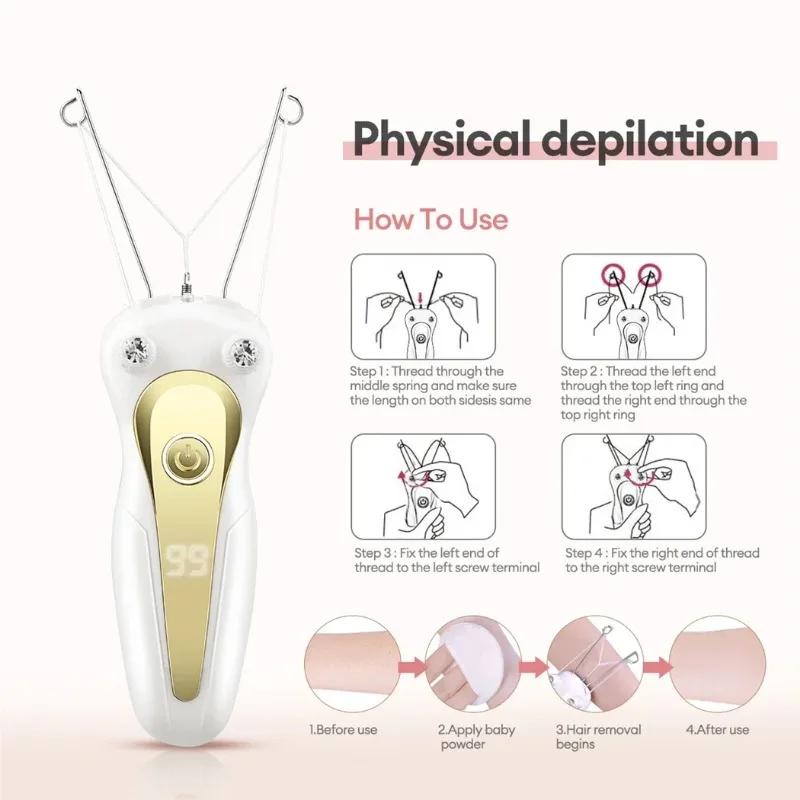 Mini Épilateur électrique Épilateur du visage Défenseur Femmes Épilateur de beauté Bras du corps Épi