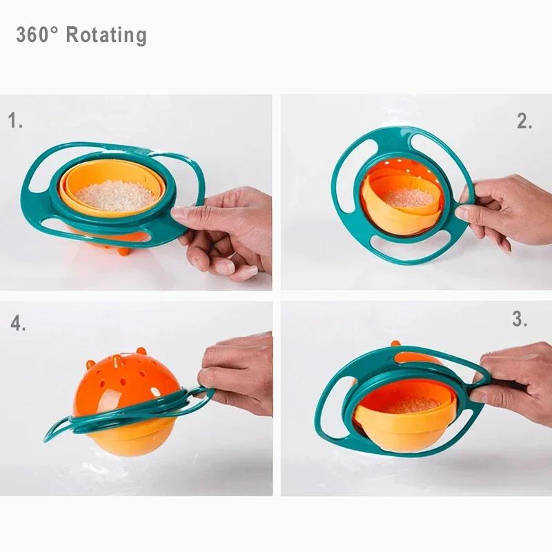 Bol gyroscopique universel pour enfants, nouveauté d'équilibre rotatif, rotation à 360 degrés, plats