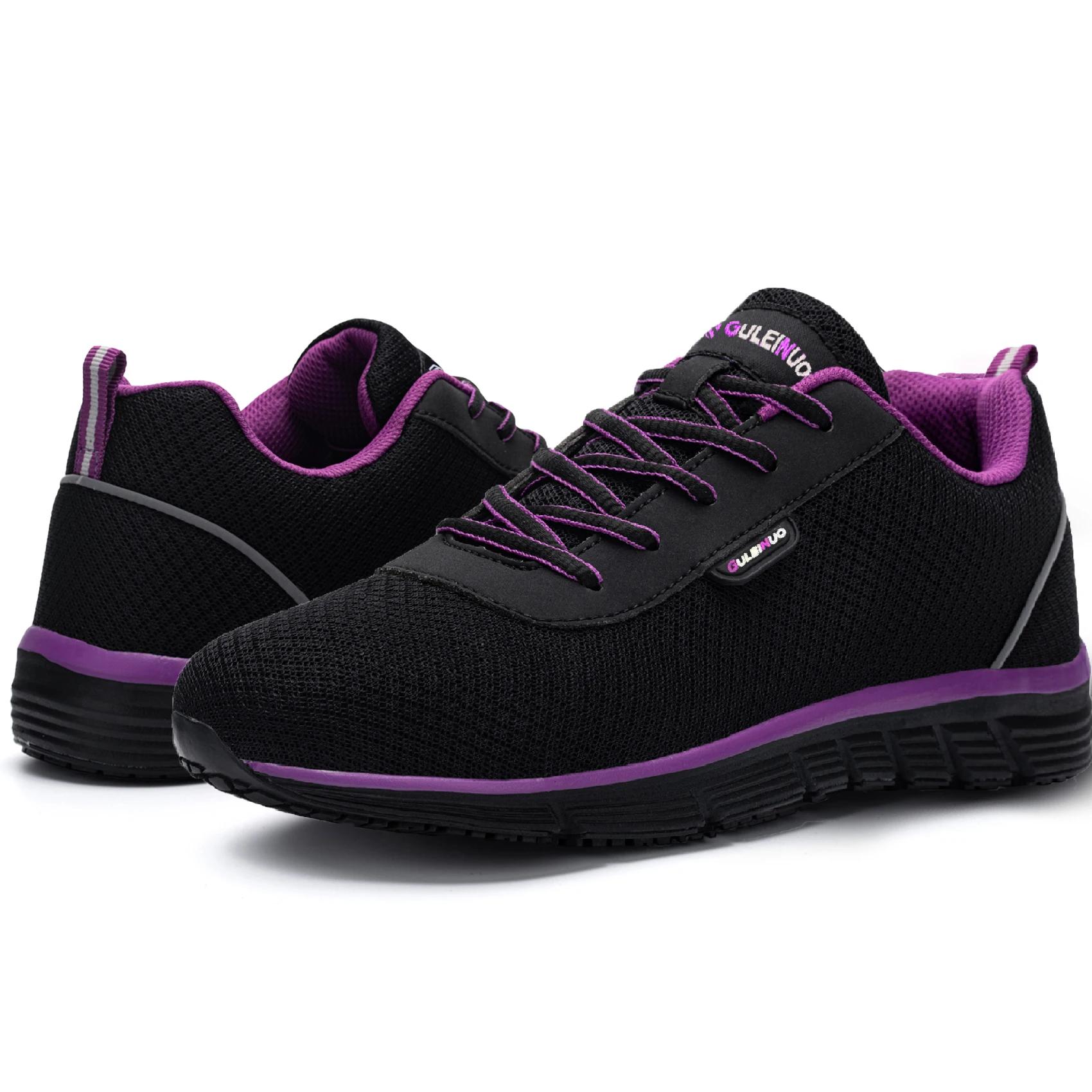 Chaussures de travail de sécurité pour femmes, baskets légères, respirantes, Anti-écrasement, antidé