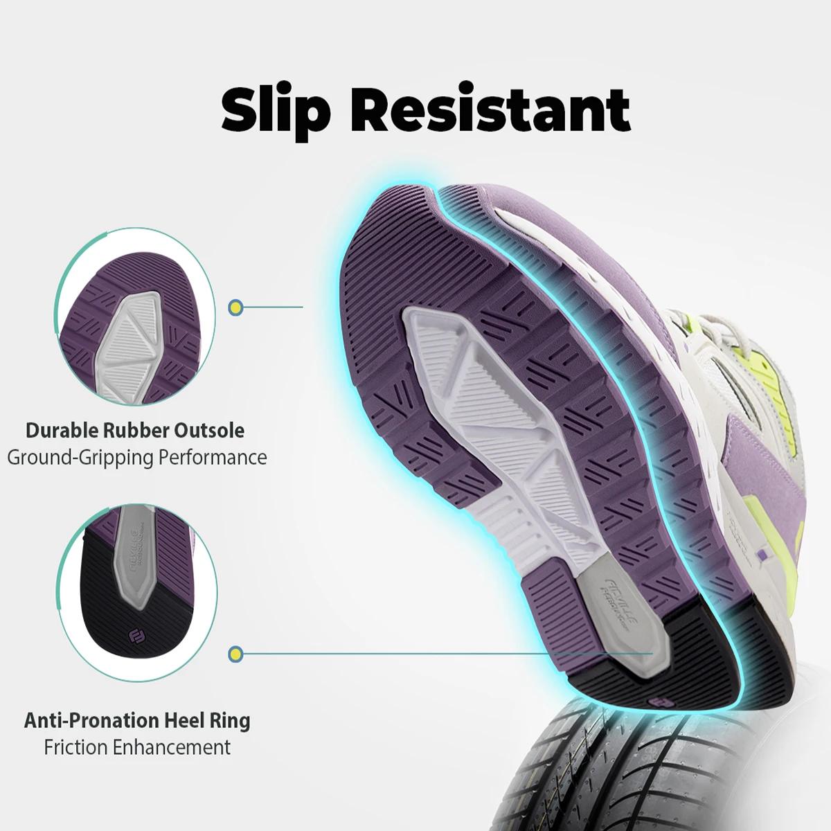 FitVille chaussures de marche Extra larges pour femmes baskets légères à large largeur pour pied pla