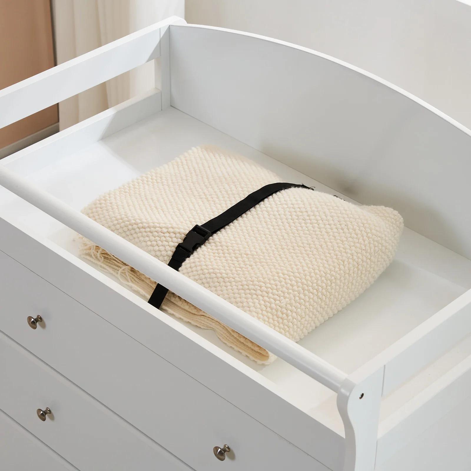 Avalon Commode double à 6 tiroirs (blanc) – Commode pour chambre d'enfant, organisateur de commode p