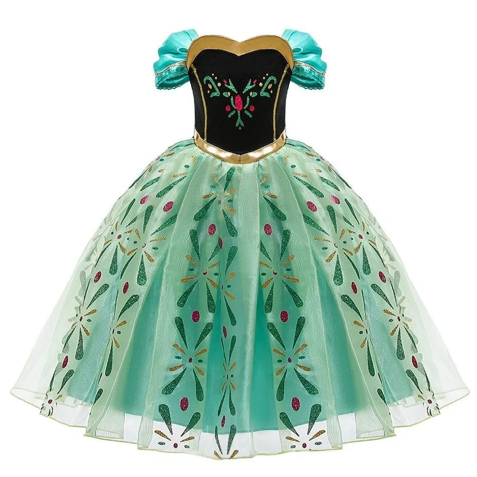 Robe de princesse pour filles, Costume de Cosplay Elsa Anna pour enfants, Jasmine Belle cendrillon a