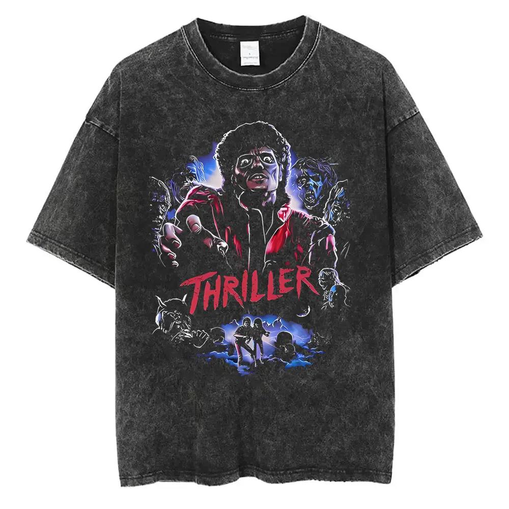 Classique Michael Jackson roi du Pop lavé Vintage T-shirt hommes femmes mode rétro Rock T-shirts hom