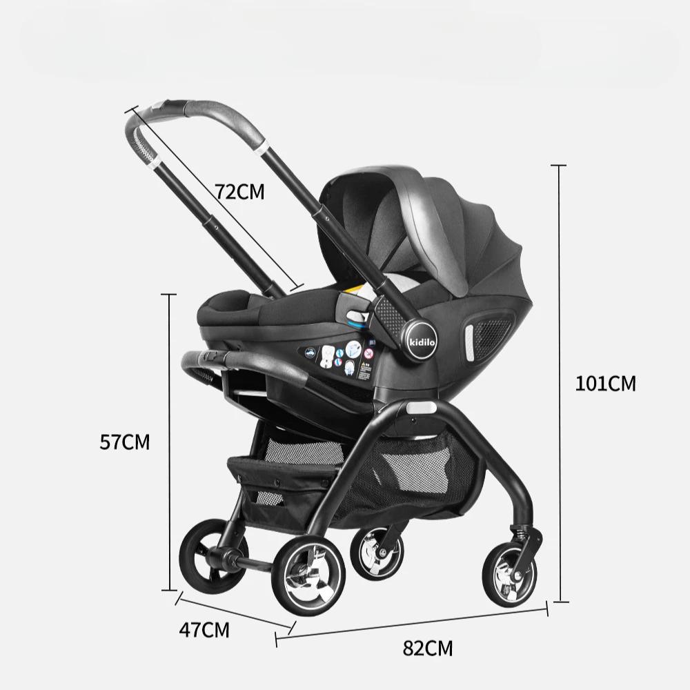 Poussette multifonction 3 en 1 pour bébé, siège de sécurité pour enfant, panier de couchage portable