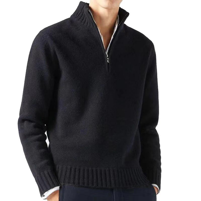 Automne hommes col roulé chandails tricots pulls couleur unie à manches longues pull mâle décontract