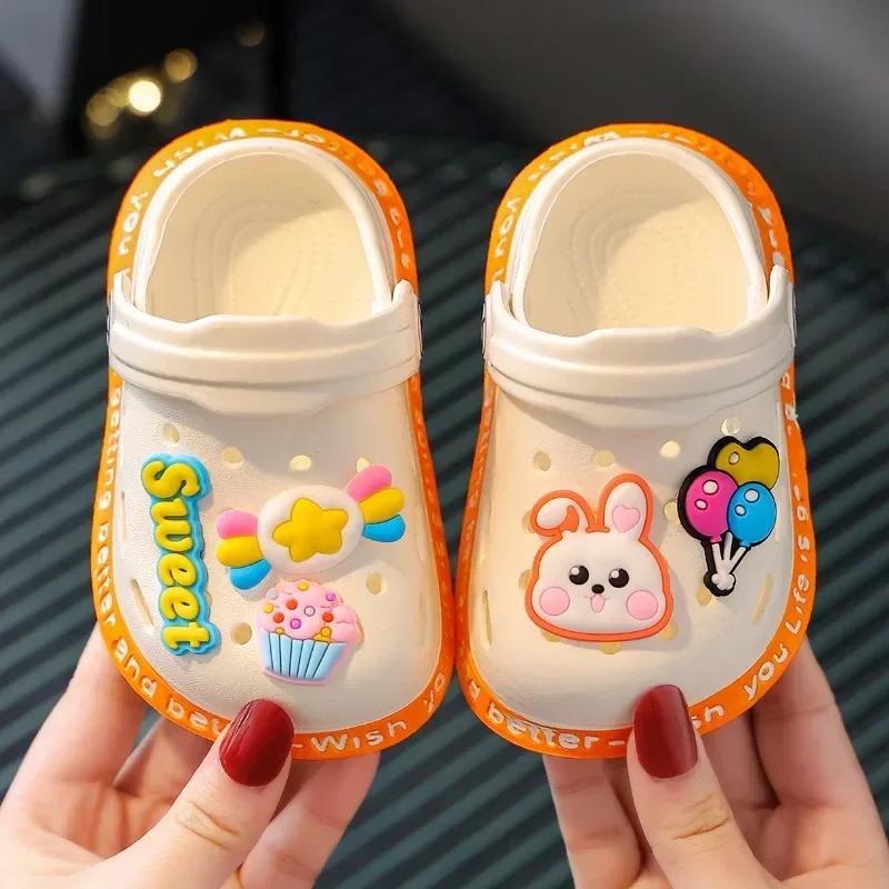 Pantoufles de jardin d'été pour enfants, chaussures pour garçons et filles, sandales de plage légère