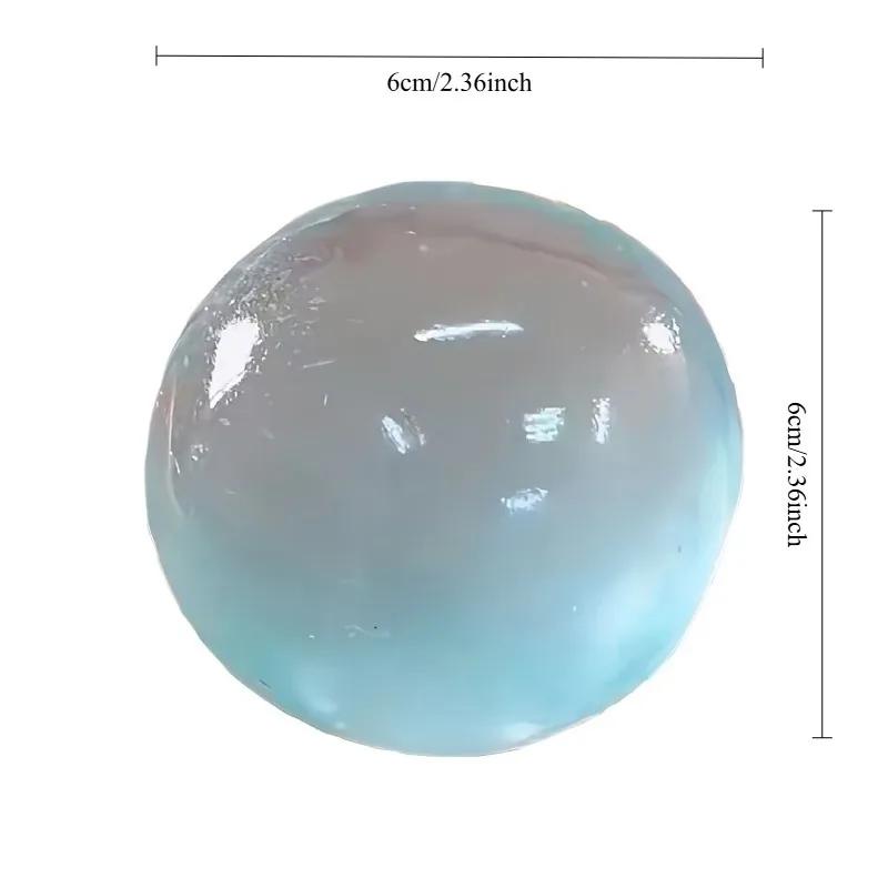 Jouet Squishy en Maltose bleue, mignon Mochi Anti-Stress, balle transparente bleue douce, jouet de d