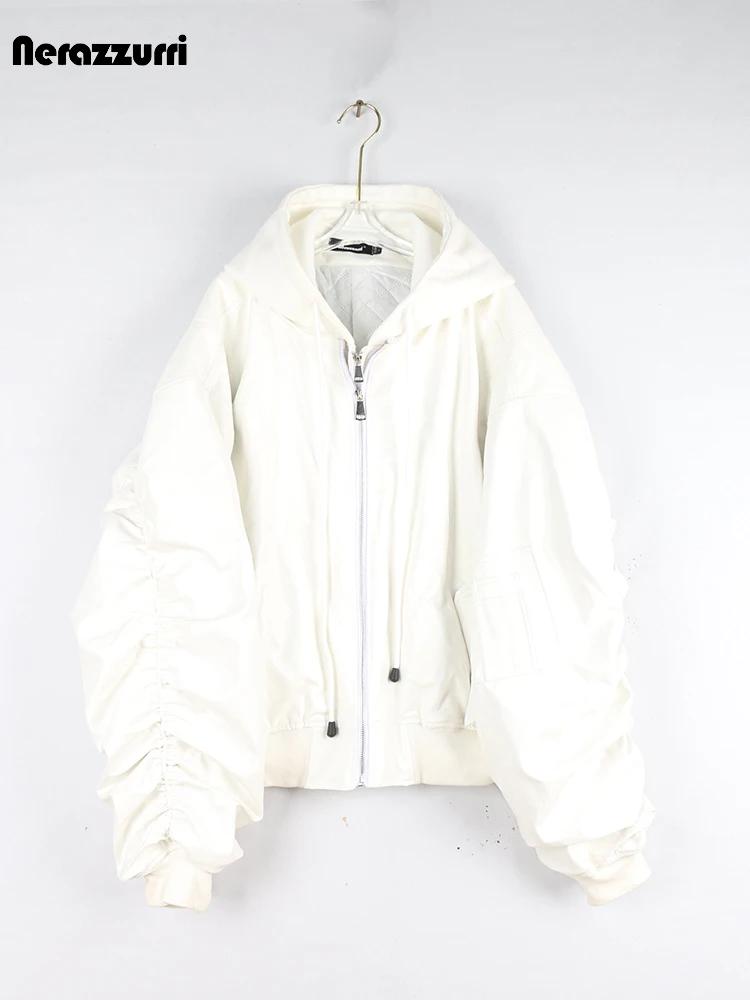 Nerazzurri Blouson en Cuir Chaud et Épais pour Homme, Vêtement Européen Cool, Beau, Respiré, Marron,