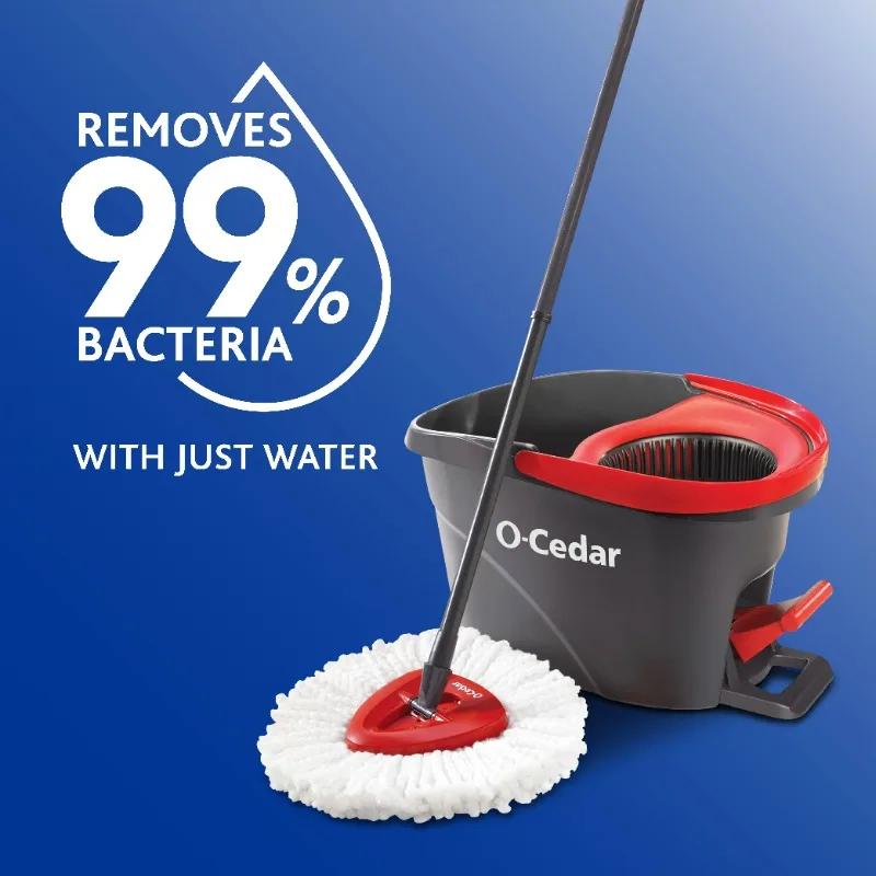 Système de nettoyage de vadrouille et de seau en microfibre O-Cedar EasyWring