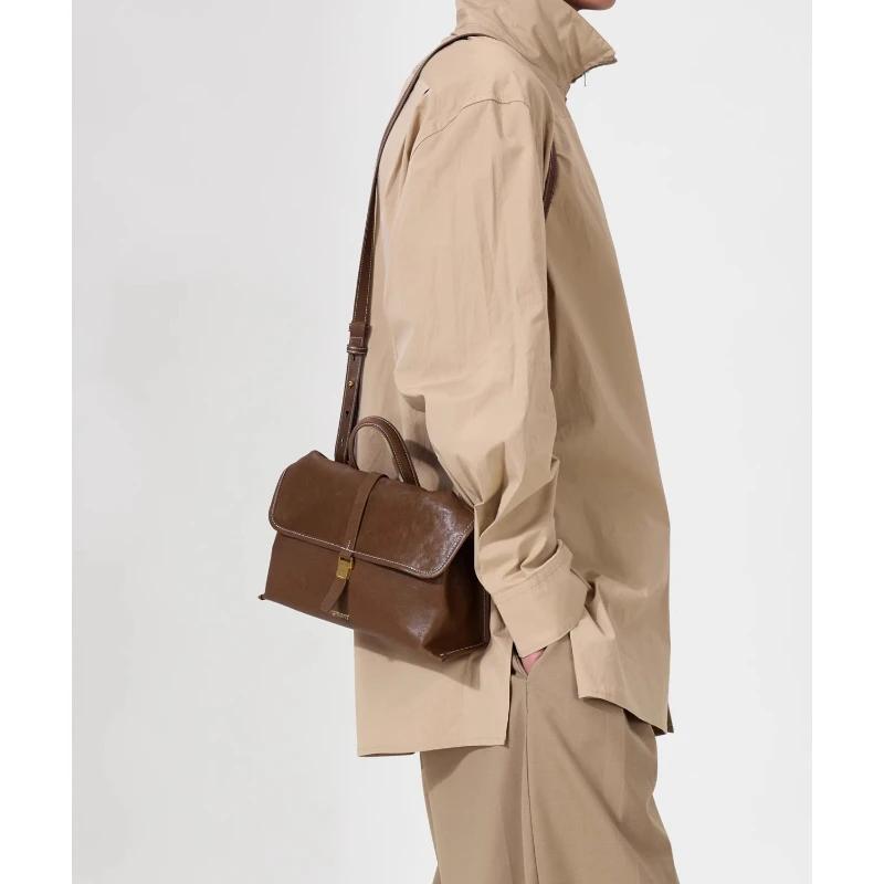 Songmont – petit sac à bandoulière de voyage en cuir de vache tanné végétal, sac à bandoulière