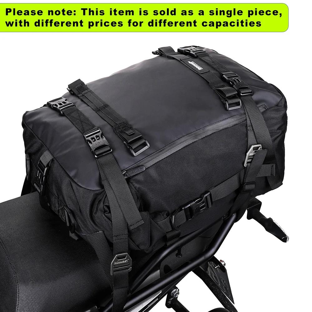 Rhinowalk sac de siège arrière de moto 10/20/30L étanche multifonctionnel selle côté sac à bagages s