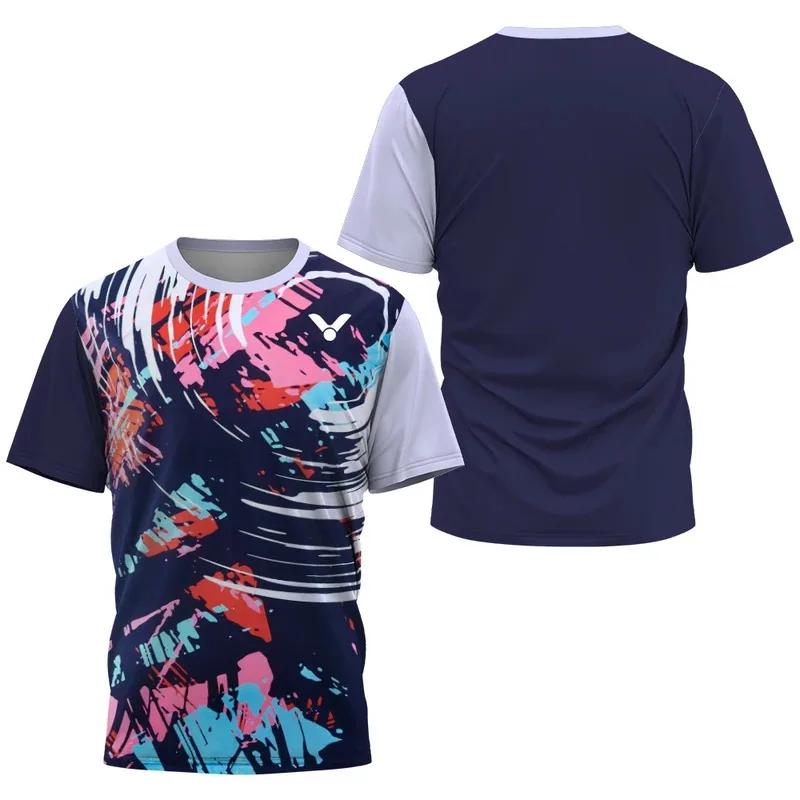 2025 T-shirt respirant de badminton et de tennis, vêtements de sport à la mode pour hommes, haut de