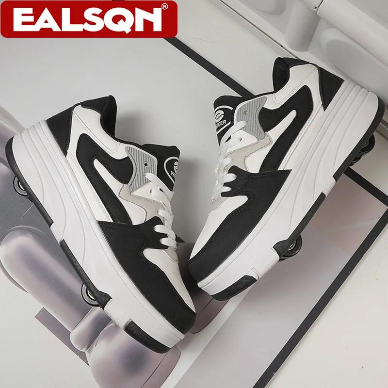 Chaussures de roller d'extérieur pour enfants, à quatre roues amovibles, multifonctionnelles, pour a