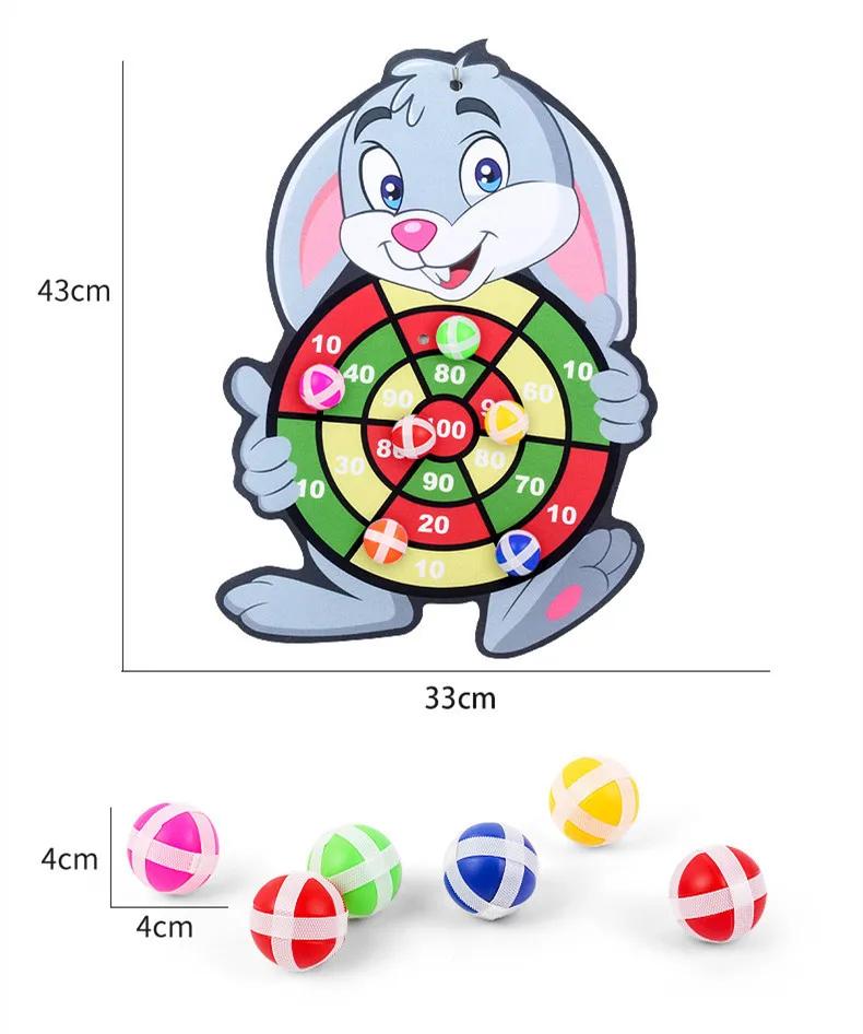 Jouets Montessori pour enfants de 2 à 4 ans, planche à fléchettes d'animaux de dessin animé, balle c
