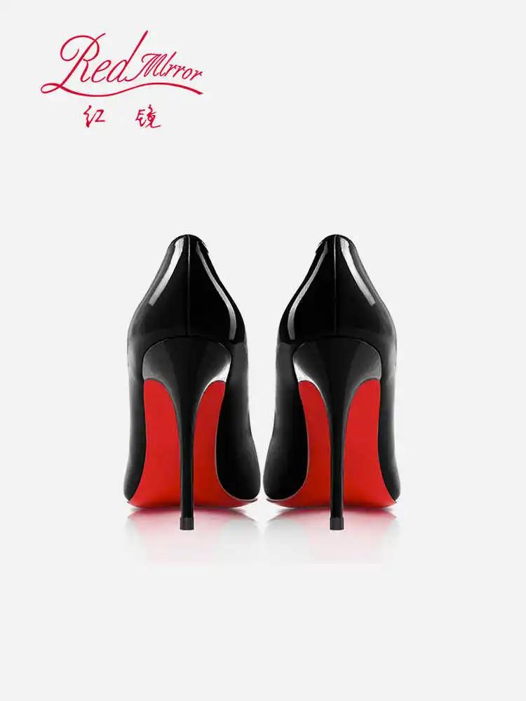 Couleur nue talons hauts rouge brillant bas femme élégante talon luxe bout pointu sexy pompes concep