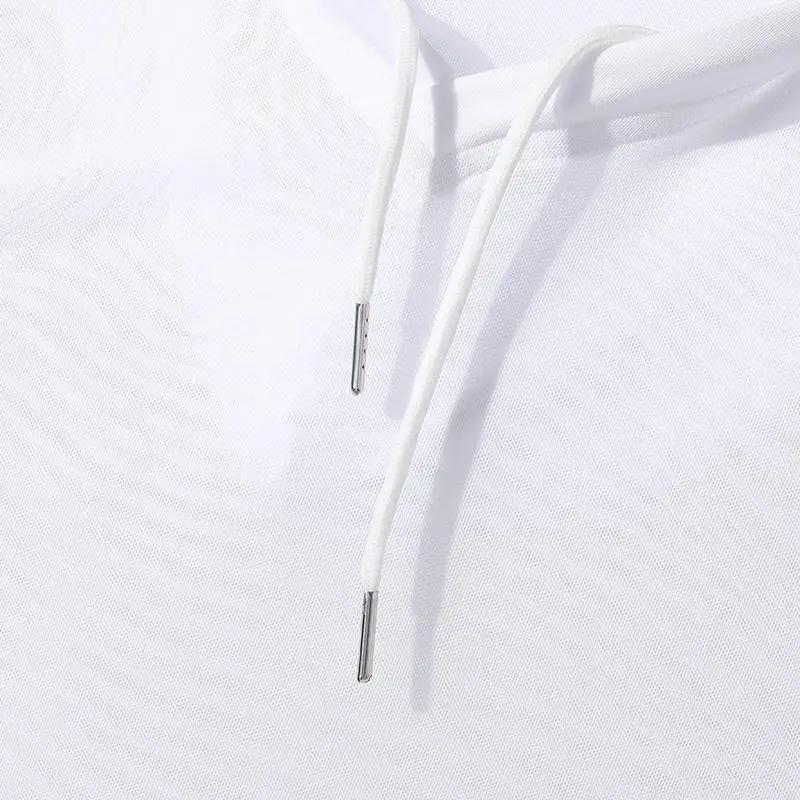Nouveau Chic hommes à capuche sport débardeurs Sexy couleur unie Transparent sans manches T-shirt ét