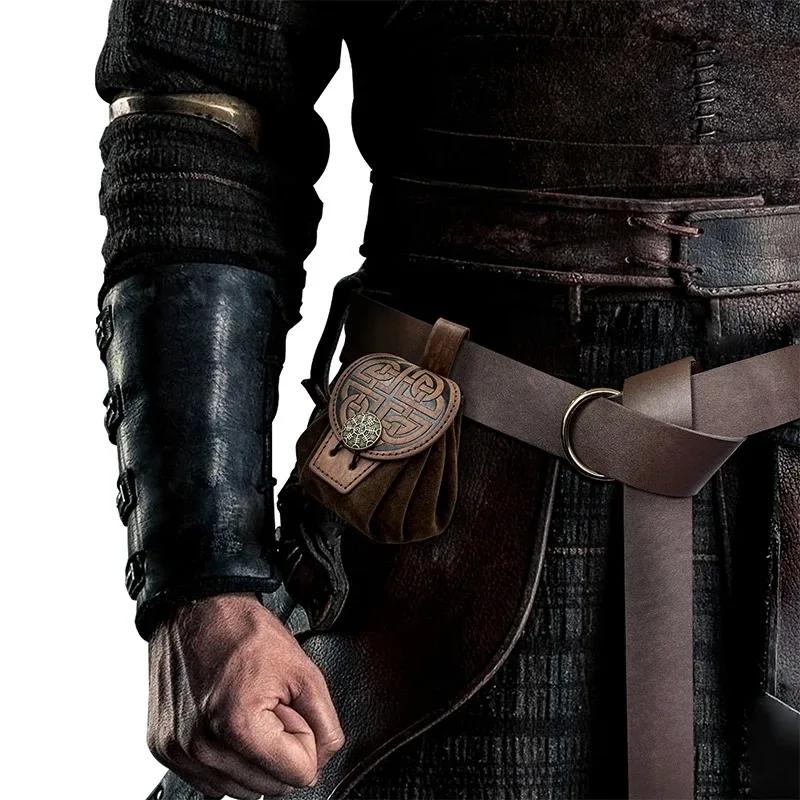 Steampunk – sacs banane de Style Punk médiéval pour hommes, porte-monnaie en cuir Pu, ceinture suspe