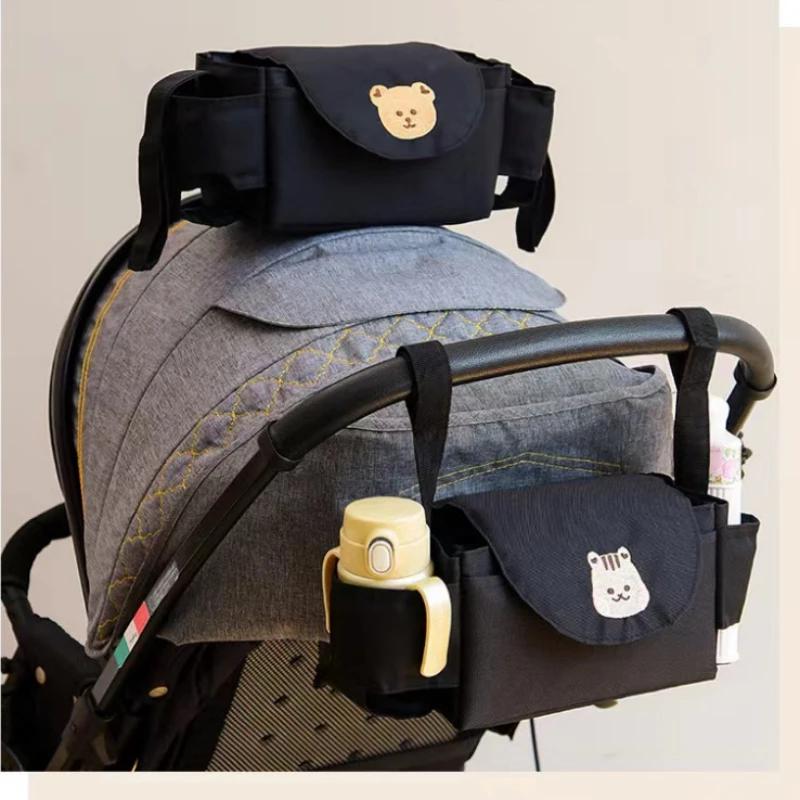 Sac de poussette pour bébé, organisateur de landau, accessoires pour bébé, porte-gobelet, chariot po