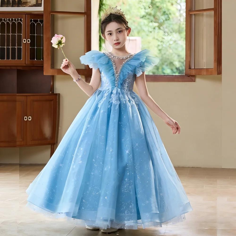Robe de Soirée 2026 pour Filles, Robe de Princesse pour Mariage, Spectacle de Piano, Demoiselle d'ho