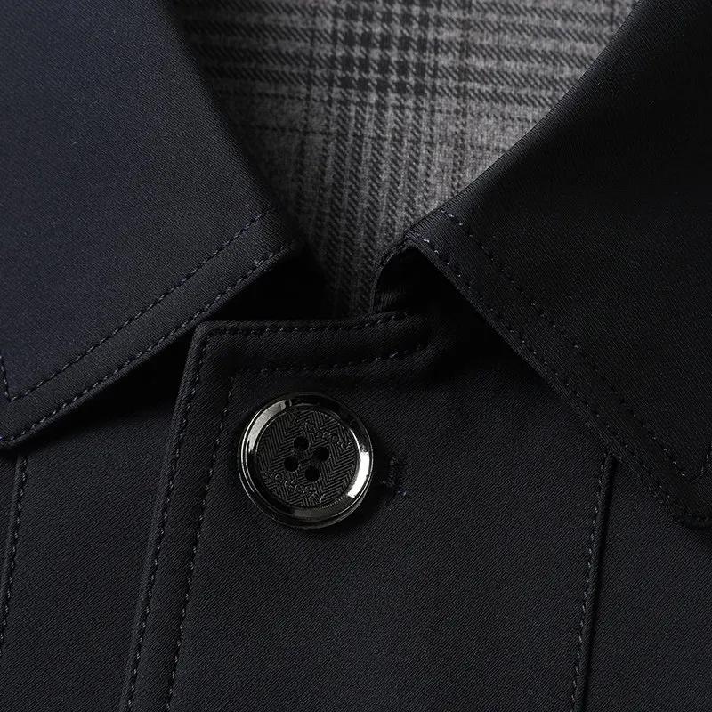 Veste décontractée ample pour homme d'âge moyen, idéale pour le printemps et l'automne, convient aux