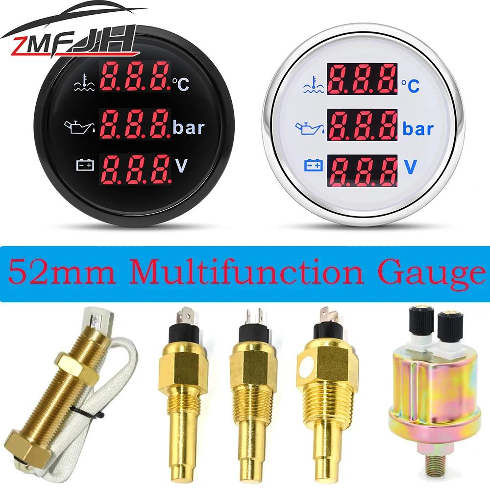 Jauge multifonction étanche avec LED rouge, tachymètre, pression d'huile, niveau de carburant, capte
