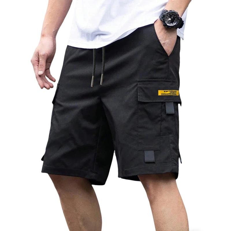 Shorts cargo d'été pour hommes, couleur unie, multi-poches, pantalon tactique militaire, décontracté