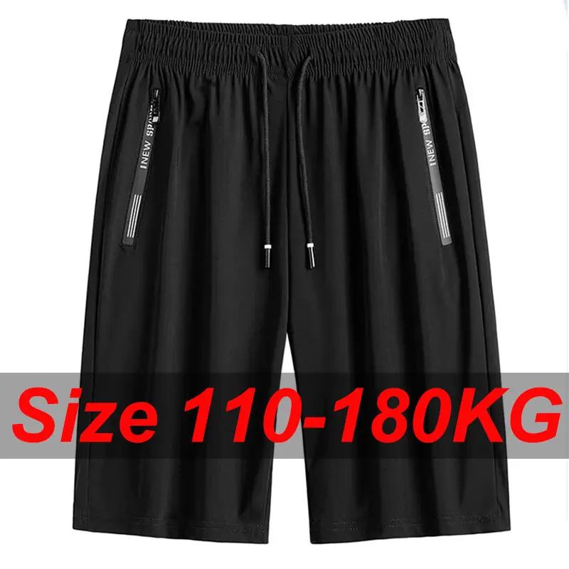 Hommes grande taille Shorts décontracté és 6XL 7XL grande taille Shorts de sport glace soie extensib