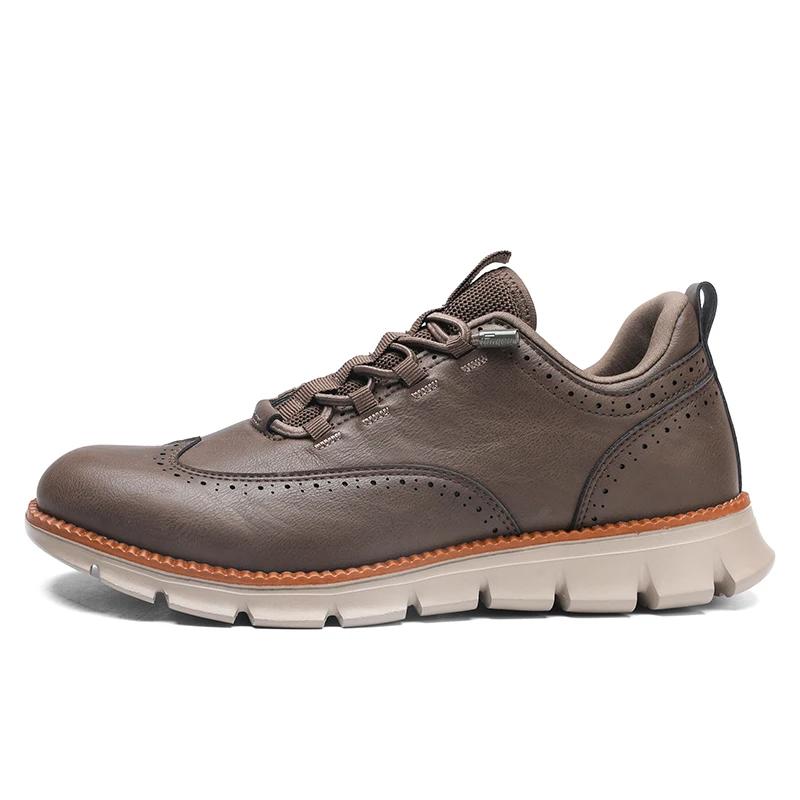 Grande taille 48 49 50 richelieu avec pointe d'aile Style britannique hommes Oxford chaussures en cu