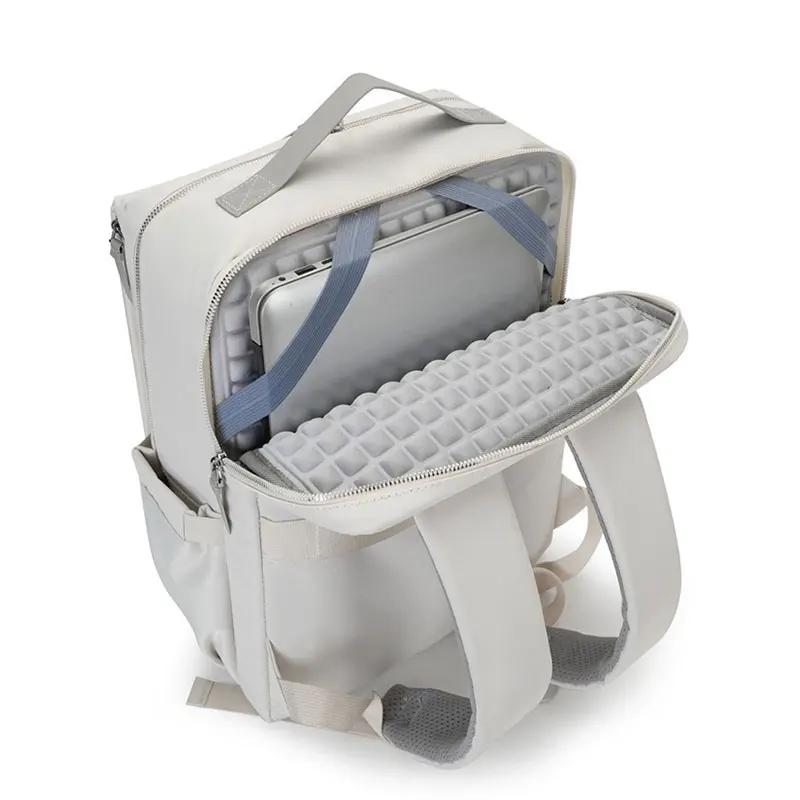 Nouveau sac à dos de voyage pour femmes Airbag résistant aux chocs 15 pouces pochette d'ordinateur h