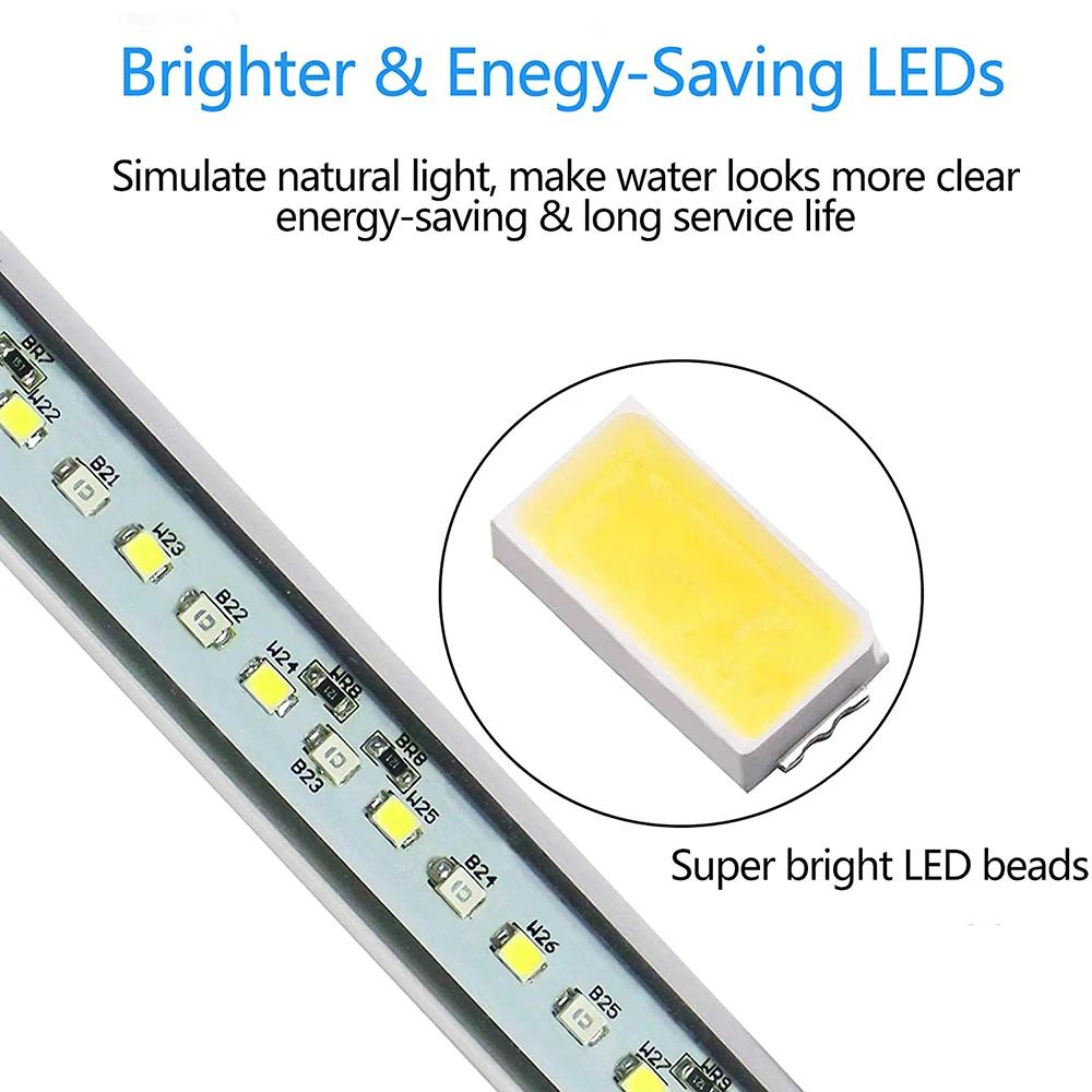 18-48CM LED lumières d'aquarium étanche lumière d'aquarium lampe Submersible à intensité variable av