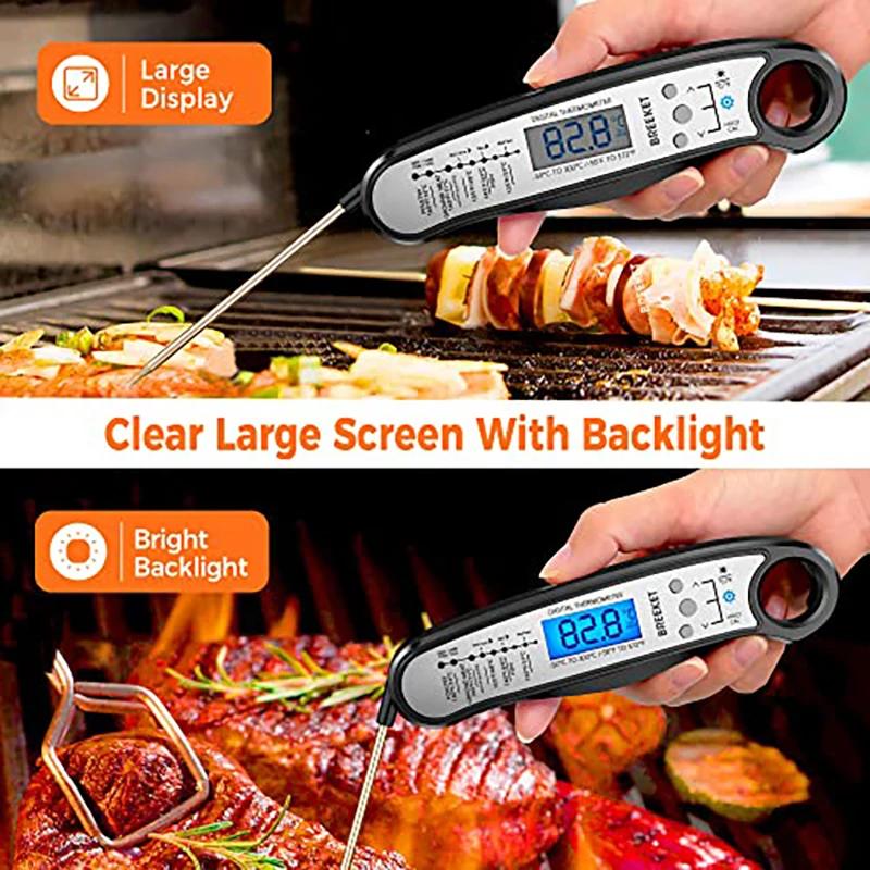 Thermomètre alimentaire de cuisine numérique pour thermomètre à viande avec 2 sondes pour la cuisson