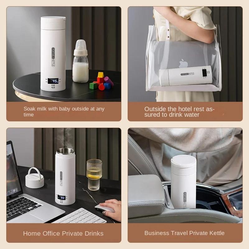 Bouilloire électrique voyage bébé - Chauffe-lait portable rapide acier inoxydable 304 isotherme