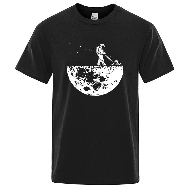 Hommes T-shirt de haute qualité 100 % coton drôle nettoyeur lunaire impression décontracté Cool ampl