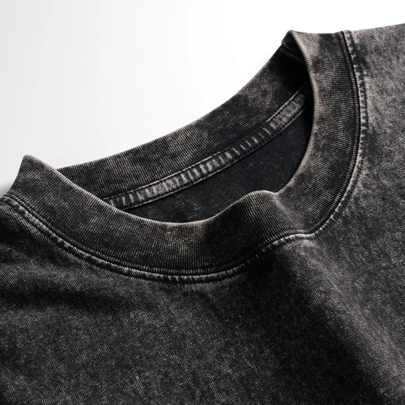 230g pur coton européen et américain haute rue rétro lavé en détresse gilet sans manches hommes déco