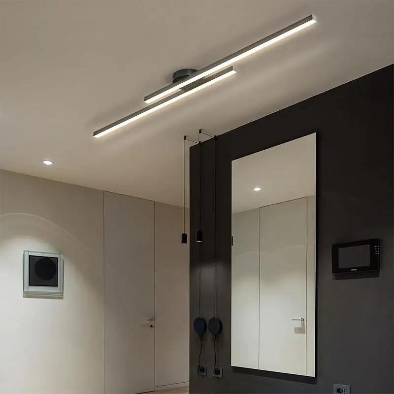 Long plafonnier LED en aluminium Design créatif moderne plafonnier luminaire intérieur couloir balco