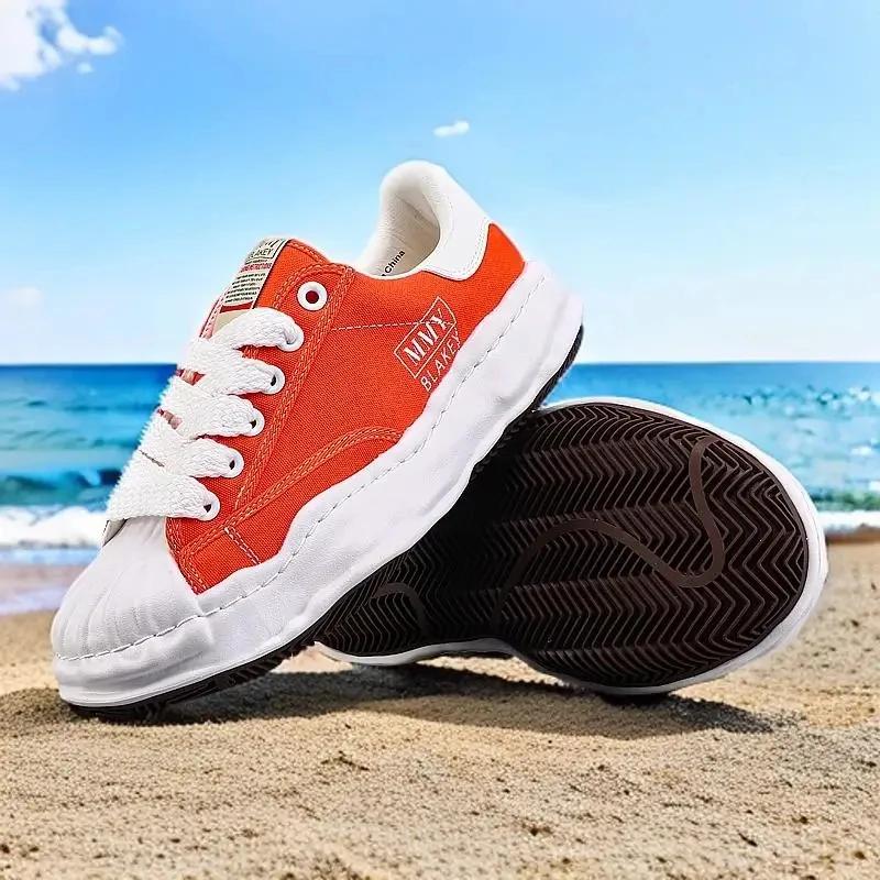 Chaussures de sport tendance à semelle épaisse, style classique, pour le voyage, baskets en toile po