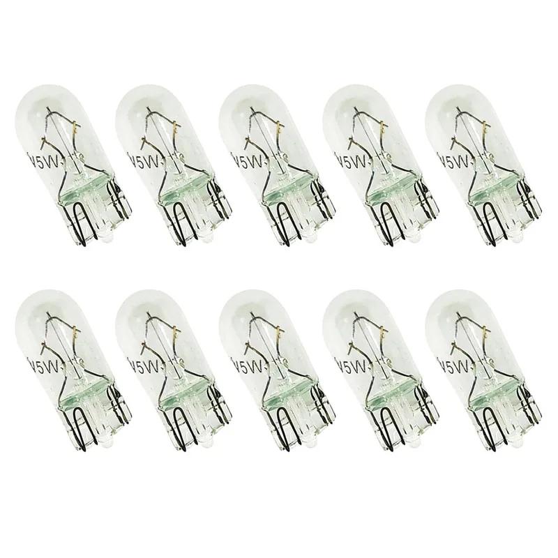 10/20 pièces T10 W5W 194 168 2825 clair intérieur dôme Signal lampes verre 12V 5W halogène lumières