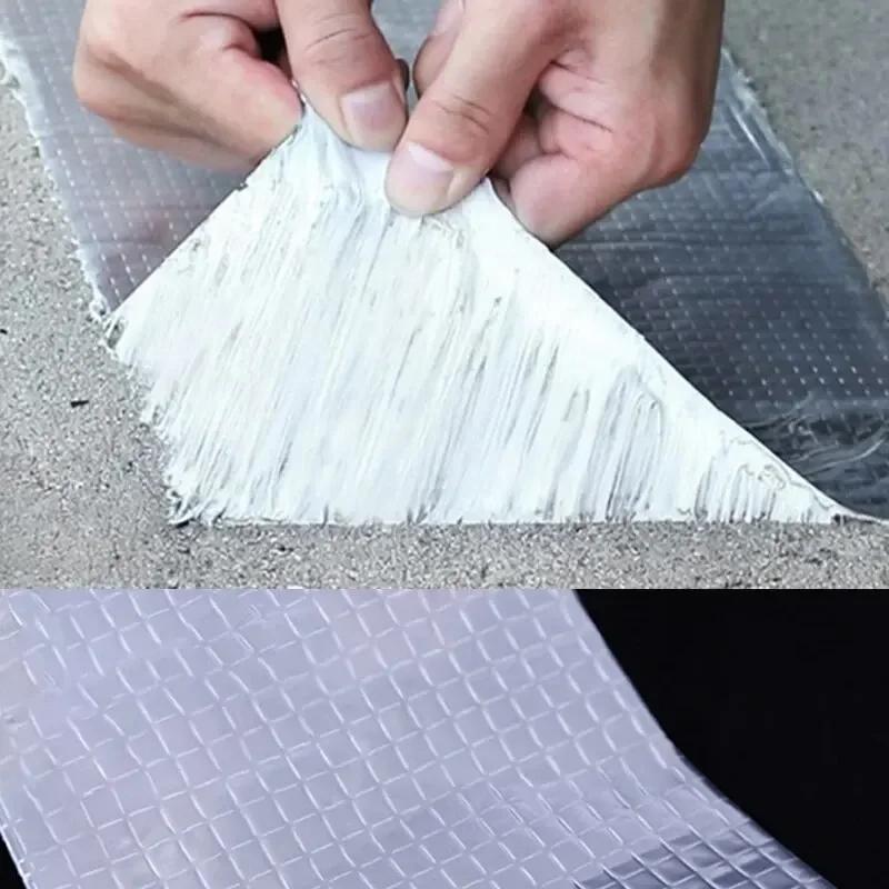 1 rouleau de ruban butyle auto-adhésif imperméable, feuille d'aluminium, colmatage des fuites, coule
