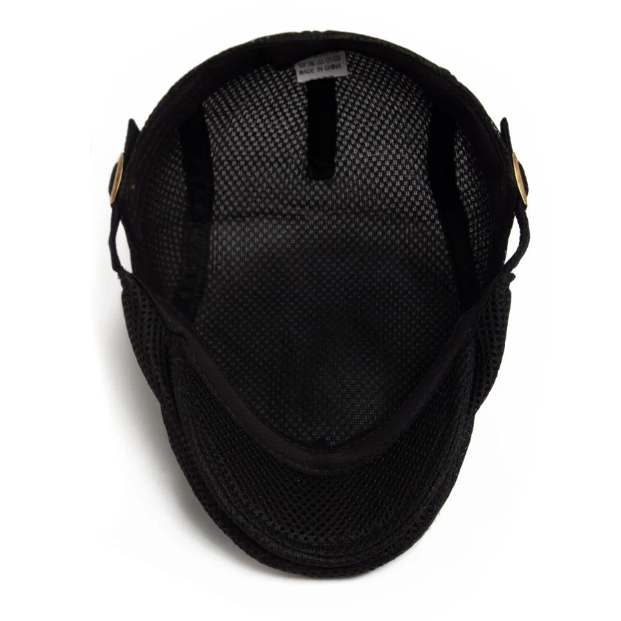Béret en maille respirante pour hommes et femmes, chapeau plat, pare-soleil décontracté, Vintage, ca
