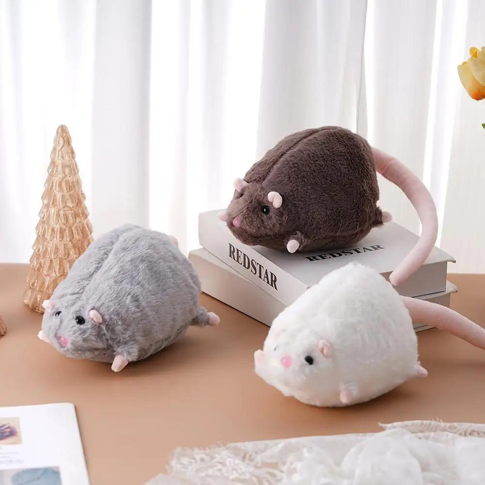Peluche Souris Mignonne 40/90cm, Poupée Rat sur Branche Florale Géante, Figurine Animale Douce de De