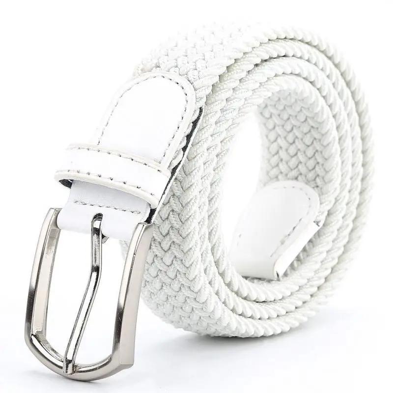 Ceinture de luxe en cuir pour hommes et femmes, 110cm, 2024, blanc, gris, haute, boucle, élastique t